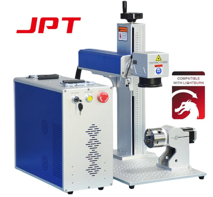 SFX Split 60W/80W/100W MOPA M7 YDFLP-M7-M-R 2.5D Fiber Laser Engraver Metal Deep Engraving Stainless Steel Color Marking Machine Lens and Rotary Optional