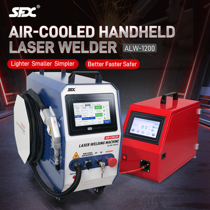 SFX 1200W Air Cooled Laser Welder 2-in-1 Handheld Laser Welding Machine Beam Cleaner with Auto Wire Feeder for Metal Stainless Steel Aluminum Brass