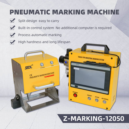 SFX Handheld Pneumatic Marking Machine 120*50mm 110V/220V for Vehicle Frame VIN Number Punching Machine