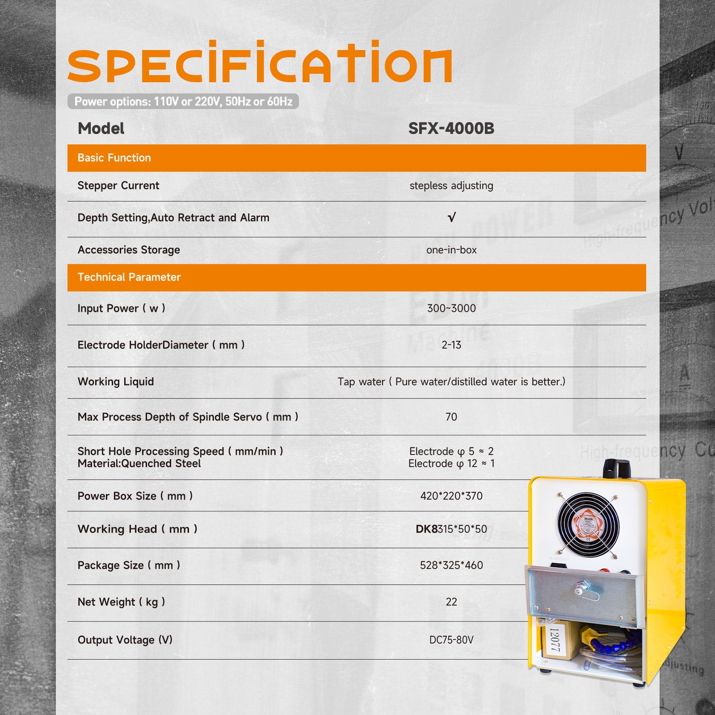 Portable 3KW EDM Broken Tap Damaged Bolt Remover M2-M48 Drill Extractor Tap Disintegrator SFX-4000B US Shipping