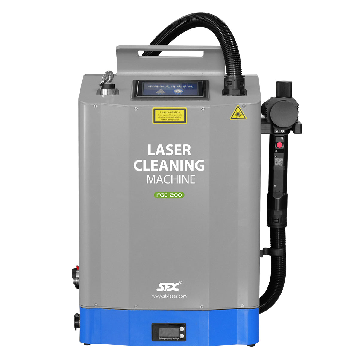 SFX Backpack Laser Cleaning Machine 200W Pulsed Handheld Laser Cleaner for Metal Rust Oil Painting Coating